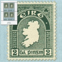 Mapa Irlandii Stary Znaczek