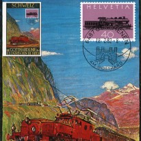 Kolej Gotthardbahn Alpy...