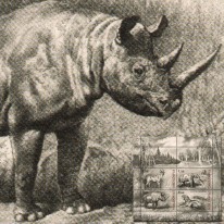 Prehistoryczne Słoń Nosorożec