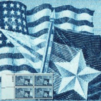 Flaga USA i Teksasu