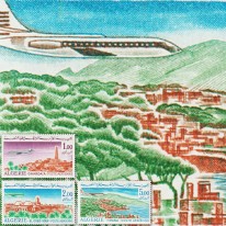 Samolot Caravelle nad Miastami
