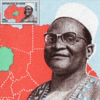 Prezydent Hamani Diori i Mapa