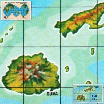 Mapa Świata i Mapa Fidżi