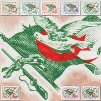Flaga Karabin Gałązka Oliwna
