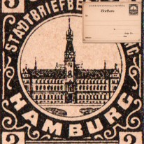 Hamburg Ratusz 3Pf Czarny