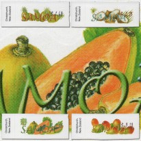 Owoce Ananas Kokos Papaja...