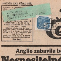 Gazeta Večerní České Slovo...