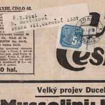 Gazeta Večerní České Slovo...