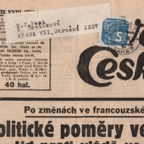 Gazeta Večerní České Slovo...