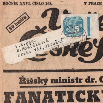 Gazeta Večerní České Slovo...