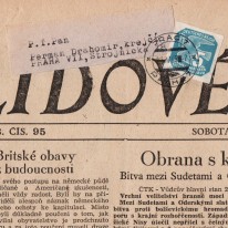 Gazeta Lidové Noviny 21.4.1945