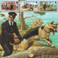 Policjanci Eskorta Pies