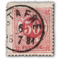 Numeryczny 50 Öre Czerwony