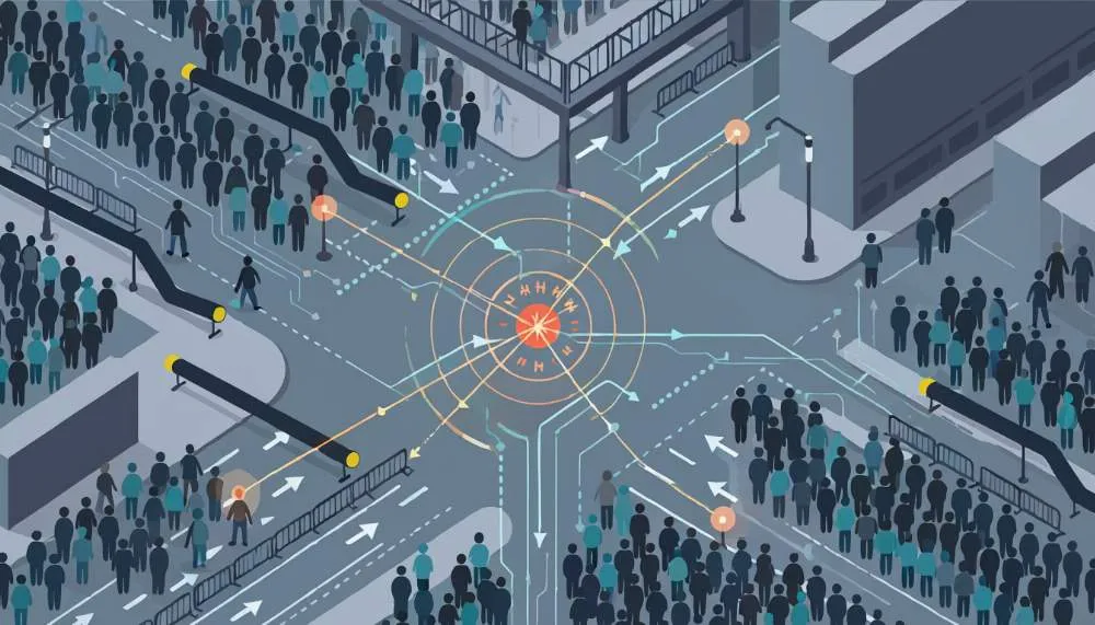 Tłum to sieć: jak bariery i sieci przesyłowe zamieniają lokalny incydent w kryzys
