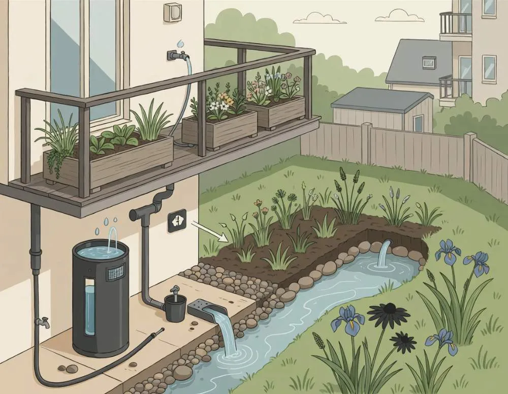 Balkon i podwórko jako rozproszona sieć retencyjna